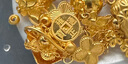 行金銀中足金999五帝幣手鏈轉(zhuǎn)運珠金錢幣DIY編繩手串手繩 生日禮物 乾隆通寶（克重多退少補） 約0.5g 曬單實拍圖
