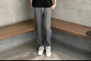 Foss Phil休閑褲男夏季冰絲薄款束腳寬松闊腿速干百搭運動長褲29093黑色XL 曬單實拍圖