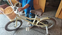 Jeep吉普兒童自行車4-8歲腳踏車小孩復(fù)古單車輔助輪男女寶寶童車-泡芙 果凍奶黃 16英寸 單速 曬單實拍圖