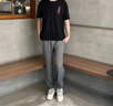 Foss Phil休閑褲男夏季冰絲薄款束腳寬松闊腿速干百搭運動長褲29093灰色XL 曬單實拍圖