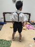 蘿卜唄唄2025夏季新款兒童禮服小主持人服裝六一兒童節演出表演帥氣王子服 襯衫+短褲+背帶+領(lǐng)結 110 建議體重32-38斤 曬單實(shí)拍圖