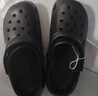 名創(chuàng)優(yōu)品（MINISO）洞洞鞋女男夏季外穿沙灘涼鞋防滑厚底踩屎感包頭涼拖鞋黑色38-39 曬單實(shí)拍圖