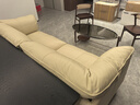 NORHOR北歐表情中古奶油風(fēng)包豪斯HUG花瓣頭層牛皮全真皮沙發(fā)四人位分體G 奶油色2.5m款 曬單實拍圖