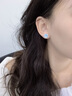 Arsis曦海冰藍(lán)耳釘女原創(chuàng)設(shè)計時尚簡約百搭耳飾耳環(huán)送女友生日禮物 曦海冰藍(lán)耳釘 曬單實拍圖