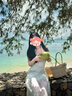多菲尼森海邊度假風綠色吊帶連衣裙女夏季氣質網紗拼接收腰顯瘦a字裙長裙 綠色網紗連衣裙M碼 曬單實拍圖