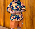 G.DUCKKIDS小黃鴨男童套裝夏季帥氣男寶寶衣服兒童夏裝中小童薄款花襯衫三件 襯衫-短褲兩件套 90 cm 曬單實拍圖