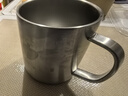 無(wú)印良品（MUJI）不銹鋼雙層馬克杯 大容量男女辦公學(xué)生水杯茶杯咖啡杯 銀色380ml 曬單實(shí)拍圖