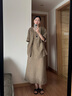 H's亞麻連衣裙女25夏新款斜裁U領(lǐng)設(shè)計(jì)親膚透氣修身顯瘦夏季長(zhǎng)裙裝 灰卡其 S 曬單實(shí)拍圖