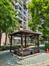 幽之藤家具（YOUZHITENG）鋁合金四角亭子別墅新中式戶外水榭小院花園公園庭院室外涼亭定制 3.4米四角亭斜形靠背座椅咖啡色 曬單實(shí)拍圖