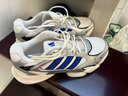 adidas輕松鞋 MEGASTRIDE超輕緩震回彈厚底增高老爹鞋阿迪達斯   金屬銀/亮白/半熒光藍   42 曬單實拍圖