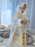 牧萌兒童雨衣男童女童防水全身雨披幼兒園小學(xué)生雨具 黃色小黃鴨 S 曬單實拍圖