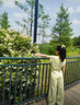 班納班納女童褲子2025新款夏季薄款寬松女大童山本褲夏裝兒童闊腿褲女 engt貼標花K水清綠 160 曬單實拍圖