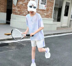女童吸濕速干高彈力運(yùn)動(dòng)套裝2025夏季新款兒童暈染漸變短袖兩件套 白色 套裝（短袖+短褲） 160 （建議150以內(nèi)） 曬單實(shí)拍圖