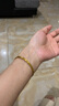 明牌珠寶生日禮物 足金亮點(diǎn)光面鉆紋黃金手鐲女款金鐲子AFI0062工費300 黃金手鐲 5.8直徑 約13.54克 曬單實(shí)拍圖