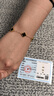 18K金四葉草手鏈彩金玫瑰金黃金手鏈幸運(yùn)草手環(huán)au750女款送女友 18k金黃金色黑瑪瑙 小五花手鏈 曬單實(shí)拍圖
