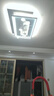 旺朵客廳燈led吸頂燈現代簡約大氣中山燈具臥室餐廳燈風扇燈套餐組合 A款110*70CM變頻搖頭+語音+APP 曬單實拍圖