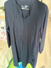 無(wú)印良品（MUJI）女式 棉 長(zhǎng)袖連衣裙 女裝 裙子 春季 長(zhǎng)裙 純棉 BC2KVA4A 深藏青色 M (160/84A) 曬單實(shí)拍圖