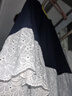 闊色（kuose）藍(lán)色蕾絲兩件套裝無袖上衣半身裙子2025春夏日穿搭款女外穿背心 藏藍(lán)色半身裙3008 M 曬單實(shí)拍圖