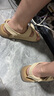 康莉勃肯涼鞋女2025新款夏季外穿厚底增高休閑百搭魔術(shù)貼沙灘鞋 杏色 38 (240mm) 曬單實拍圖