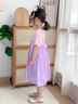 迪士尼（Disney）漢服女童連衣裙夏季薄款短袖唐裝寶寶超仙中國風(fēng)兒童夏裝古裝襦裙 三色漢服  藍色  送 小挎包 頭花 90 (升級款) 曬單實(shí)拍圖