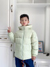 雪中飛兒童羽絨服2025新款女童簡(jiǎn)約面包服男童加厚洋氣保暖冬季羽絨外套 嫩綠色 130 曬單實(shí)拍圖