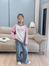 小豬班納女童牛仔褲2025春秋新款中大童秋天寬松褲子兒童韓式直筒褲 【愛心刺繡牛仔褲】ACNK淺藍 140 【推薦體重56-68斤】 曬單實拍圖