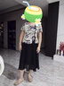 俞兆林媽媽夏裝母親節雪紡連衣裙高貴2025新款中老年貴夫人夏季碎花裙子藍荷花XL  （可穿105斤以下） 曬單實(shí)拍圖