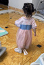 漢宮優(yōu)品女童裙子夏天短袖薄款連衣裙洋氣女寶寶夏裝衣服中國風(fēng)兒童漢服 粉色 100 曬單實(shí)拍圖