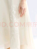 朗姿【蘭亭敘】真絲提花長(zhǎng)裙氣質(zhì)設(shè)計(jì)2025年夏季新款高級(jí)感連衣裙 米白色 L 曬單實(shí)拍圖