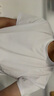 牧唯黑色正肩收袖口短袖男t恤夏季健身運(yùn)動(dòng)速干棉內(nèi)搭顯肌肉健身半袖 白色 XL [建議125-140斤] 曬單實(shí)拍圖