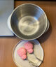 利其爾（Richell）兒童餐具不銹鋼隔熱輔食碗飯盒勺子碗水杯輔食勺兒童碗保鮮盒 不銹鋼隔熱碗 370mL粉色不含吸盤 曬單實(shí)拍圖