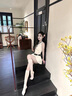 婷兒長筒襪貓爪襪女日系白色可愛絲襪粉色貓爪連褲小腿襪天鵝絨絲襪 白色貓爪-小腿襪 - 1雙 均碼 曬單實(shí)拍圖