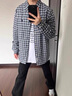 至濤純黑色柳葉微喇彎刀牛仔褲男生夏季美式vibe褲子cleanfit直筒長(zhǎng)褲 純黑色 XL 曬單實(shí)拍圖