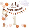 演繹 寶寶一周歲生日布置嬰兒抓周禮裝飾全套男寶女寶生日場(chǎng)景背景墻 曬單實(shí)拍圖
