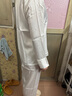 莫代爾高級感冰絲襯衫睡衣女春秋款長袖2025年新款仿真夏季絲家居服套裝 吸濕透氣：白色  M 建議體重80-100斤 曬單實拍圖