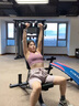 chicnear大碼運(yùn)動(dòng)短褲女胖mm寬松假兩件防走光抽繩健身瑜伽褲 粉紫色 L 建議110-125斤 曬單實(shí)拍圖
