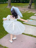G.DUCKKIDS童裝女童連衣裙夏季蓬蓬裙兒童公主裙夏天生日禮服裙子鋼琴花童服 高端珍珠禮服裙乳白色 90 尺碼1~2歲【 80-90cm】 曬單實拍圖