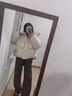 TKSY鵝絨羽絨服女短款2025年新款美拉德超輕加厚小個子泡芙冬外套 咖色 S 曬單實拍圖