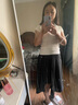 春夏不規則半身裙大碼遮肚遮腿夏高腰黑中長(cháng)裙胖mm辣妹顯瘦a字裙 黑色 M 【建議100-110斤】 曬單實(shí)拍圖