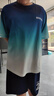 卡兔藍(lán)貓男童夏季速干籃球服套裝中大童球衣兒童短袖夏裝運(yùn)動兩件套潮10歲 漸變綠色 160 曬單實(shí)拍圖