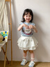 可英 GOWINBABY女童短袖T恤韓式俏皮2025夏季時(shí)尚女孩卡通上衣甜美女寶洋氣套裝 藍(lán)色 110 cm 曬單實(shí)拍圖