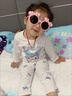 文枝兒童太陽鏡女寶童卡通眼鏡可愛蝴蝶墨鏡遮陽遮光鏡出游拍照道具 粉紅蝴蝶兒童墨鏡 曬單實拍圖