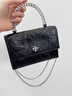 Tory Burch 湯麗柏琦 KIRA 迷你錢夾鏈條包TB 164988 黑色 001 OS 曬單實(shí)拍圖