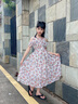 叮當貓女童裙子夏季2025新款小女孩碎花連衣裙夏天兒童公主裙中大童長(cháng)裙9669藍色-長(cháng)裙140 曬單實(shí)拍圖