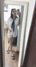 緋垚V領(lǐng)短袖t恤女寬松慵懶風(fēng)韓系白色不規(guī)則半袖中長款遮肉休閑上衣 XL 曬單實拍圖