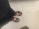 YRC意爾康頭層牛皮涼鞋男士夏季新款真皮休閑透氣沙灘鞋外穿涼拖鞋男 深棕色 41 (255mm) 曬單實(shí)拍圖