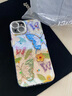 杜梵納 ins簡約油畫彩色蝴蝶花朵適用蘋果14手機殼iphone15promax新款12自帶鏡頭膜11女款15pro防摔14pro 油畫彩色蝴蝶花朵 iPhone 13 曬單實拍圖