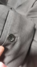 羅蒙西服套裝男士商務(wù)修身西裝男職業(yè)正裝小西服新郎伴郎結婚禮服外套 灰色雙扣【西服+西褲+馬甲+襯衫 3XL /185【145-160斤】+7件禮品 曬單實(shí)拍圖