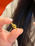 中國黃金（CHINA GOLD）足金小方糖戒指女素圈活口黃金指環(huán)新年實(shí)用生日禮物送女友老婆 足金幾何戒指 約2.8g 曬單實(shí)拍圖