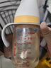 愛得利（evorie） 嬰兒鴨嘴奶瓶6個月以上 寬口徑帶手柄帶重力球PPSU奶瓶 240ml橙 曬單實拍圖
